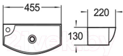 Умывальник WeltWasser Aisbach 7946 GL-WT L (белый глянец)