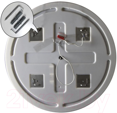 Зеркало Пекам Ring 2 80x80 / ring2-80x80B (с подсветкой и бесконтактным сенсором)