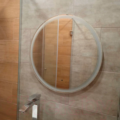 Зеркало Пекам Ring 2 80x80 / ring2-80x80B (с подсветкой и бесконтактным сенсором)