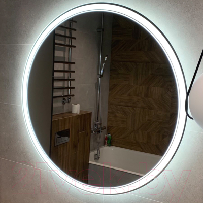 Зеркало Пекам Ring 2 80x80 / ring2-80x80B (с подсветкой и бесконтактным сенсором)