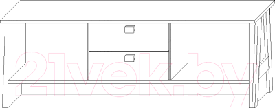 Тумба Мебель-КМК 2Я2Д Скандинавия ТВ 0905.23