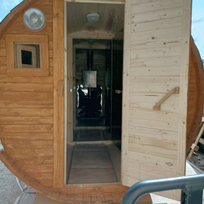 Баня-бочка КомфортПром с печным узлом, предбанником и помывочной / 10331351