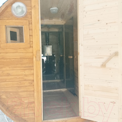 Баня-бочка КомфортПром с печным узлом, предбанником и помывочной / 10331351