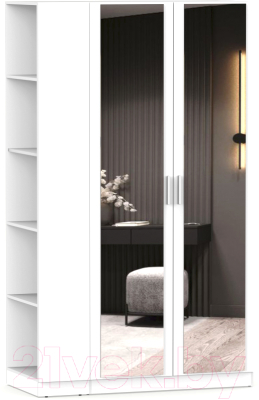 Шкаф Интермебель Марсель-17 / МР 01-17 (белый премиум) - фото