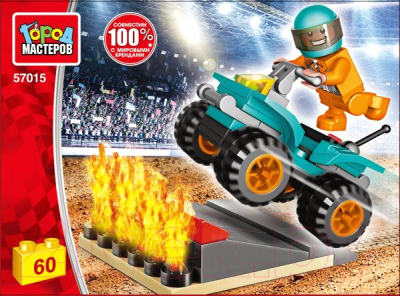 Конструктор Город мастеров Каскадер на квадроцикле / 57015-KK - фото