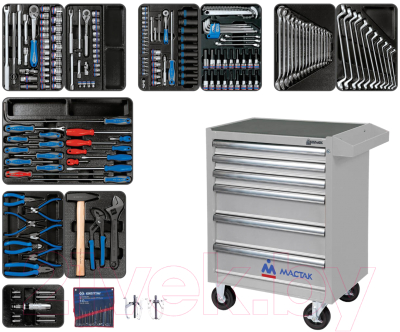 Универсальный набор инструментов King TONY 934-100AMG - фото