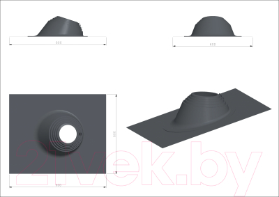 Проходка кровельная Master Flash Угловая 150-300мм