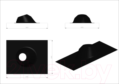 Проходка кровельная Master Flash Угловая 150-300мм