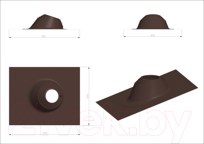 Проходка кровельная Master Flash Угловая 150-300мм