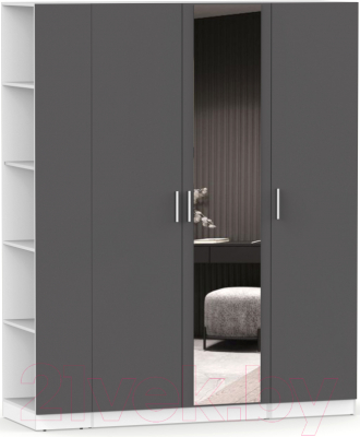 Шкаф Интермебель Марсель-25 / МР 01-25 (графит серый) - фото