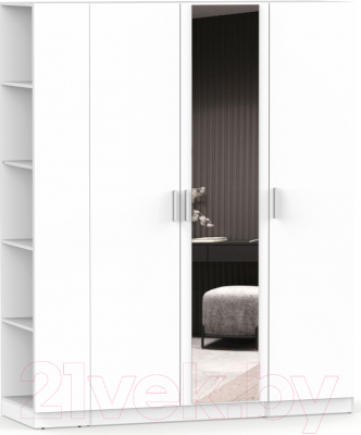 Шкаф Интермебель Марсель-25 / МР 01-25 (белый премиум) - фото