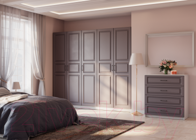 Шкаф Интермебель Марсель-7 / МР 01-07-B3 (графит софт)