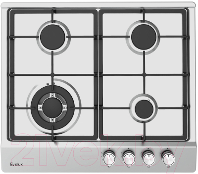 Газовая варочная панель Evelux HEG 655 X - фото