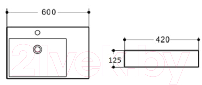 Умывальник Aquaceramika Vega AC5031L