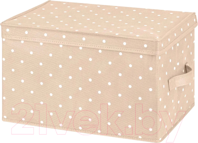 Коробка для хранения El Casa Горошек 490339 (бежевый) - фото