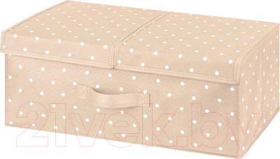Коробка для хранения El Casa Горошек 490341 (бежевый) - фото