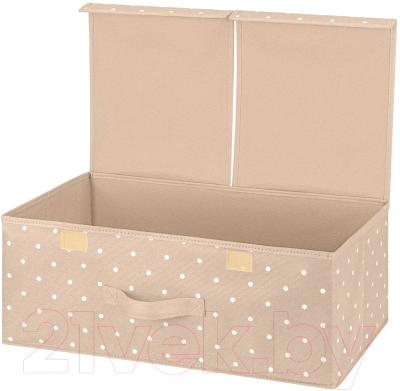 Коробка для хранения El Casa Горошек 490341 (бежевый)
