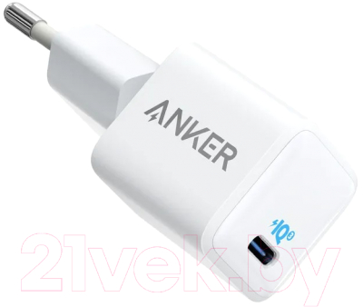 Адаптер питания сетевой Anker Port 3 Nano A2633 20W WT / ANK-A2633G22-WT - фото