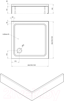 Душевой поддон Aquatek DPA-0000008