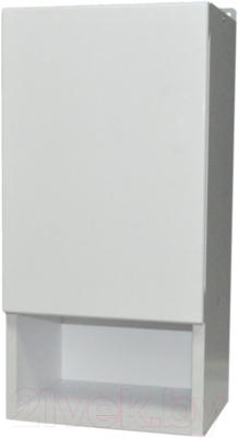 Шкаф для ванной Гамма 40.03 (белый, левый) - фото