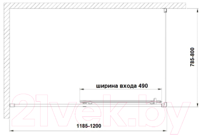 Душевой уголок Aquabath Kristal 120x80 / AB1077