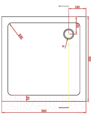 Душевой поддон Aquabath ABS90