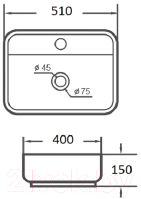 Умывальник Aquaceramika Wave AC422B