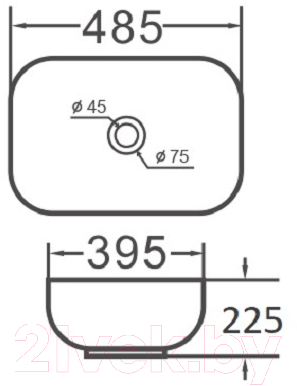 Умывальник Aquaceramika Eco AC9387(M002)