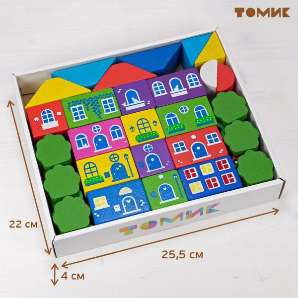 Конструктор Томик Цветной городок большой / 789470