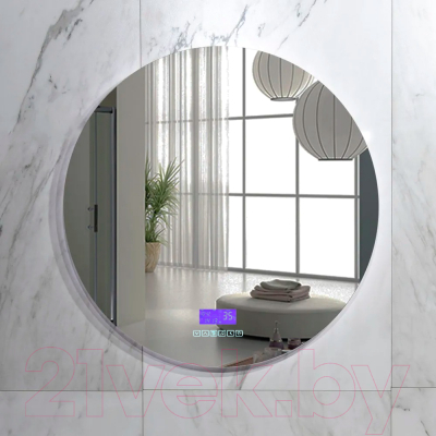 Зеркало Пекам Ring Fly 80x80 / ringFly-80x80MP (с подсветкой, с многофункциональной панелью, подогревом)