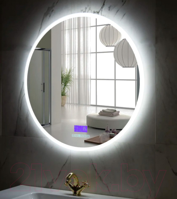 Зеркало Пекам Ring 70x70 / ring-70x70MP (с подсветкой, с многофункциональной панелью, подогревом)