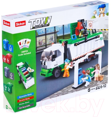 Конструктор Sluban Город. Сортировочный мусоровоз / M38-B0780 - фото