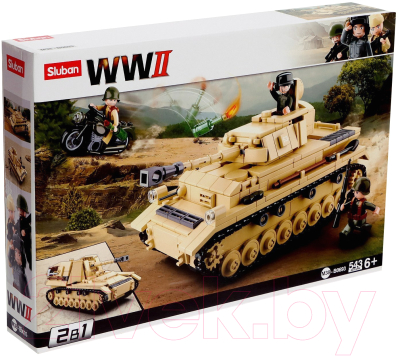 Конструктор Sluban Армия ВОВ Немецкий танк PanzerIV / M38-B0693 - фото