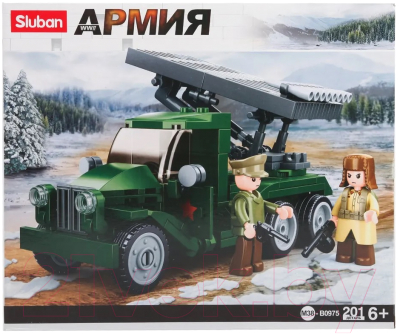 Конструктор Sluban Армия ВОВ. Боевая машина БМ-13 Катюша / M38-B0975 - фото