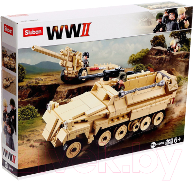 Конструктор Sluban Армия ВОВ Немецкий БТР Sd.Kfz. 251 и пушка K18 / M38-B0695 - фото