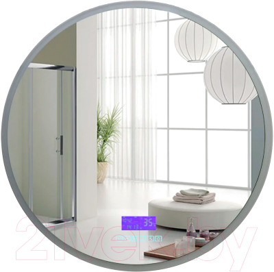 Зеркало Пекам Ring 80x80 / ring-8x80M (с подсветкой, с многофункциональной панелью) - фото