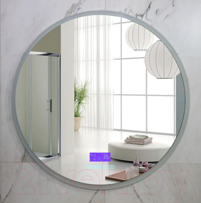 Зеркало Пекам Ring 80x80 / ring-8x80M (с подсветкой, с многофункциональной панелью)