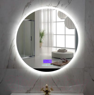 Зеркало Пекам Ring 80x80 / ring-8x80M (с подсветкой, с многофункциональной панелью)