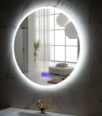 Зеркало Пекам Ring 80x80 / ring-8x80M (с подсветкой, с многофункциональной панелью)