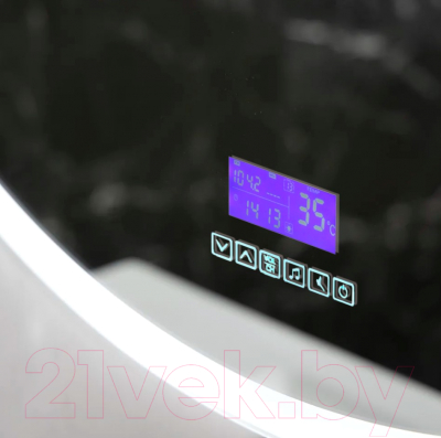 Зеркало Пекам Ring 80x80 / ring-8x80M (с подсветкой, с многофункциональной панелью)