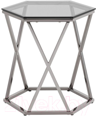Журнальный столик Stool Group Круз 48x42 / EET-187-GM (стекло smoke/сталь темный хром)