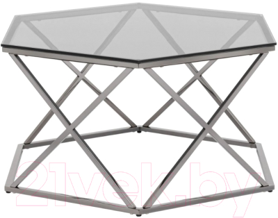 Журнальный столик Stool Group Круз 93x80 / ECT-187-GM (стекло Smoke/сталь темный хром)