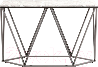 Консольный столик Stool Group Авалон 122x41 / ECST-0551 (серый мрамор/сталь серебристый) - фото