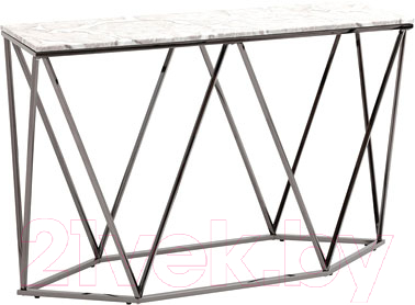 Консольный столик Stool Group Авалон 122x41 / ECST-0551-GM (серый мрамор/сталь темный хром) - фото