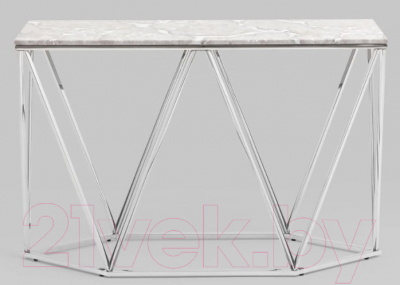 Консольный столик Stool Group Авалон 122x41 / ECST-0551-GM (серый мрамор/сталь темный хром)