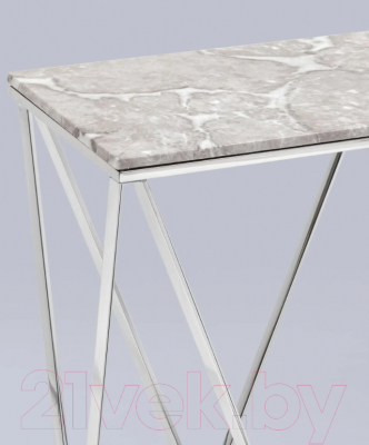 Консольный столик Stool Group Авалон 122x41 / ECST-0551-GM (серый мрамор/сталь темный хром)