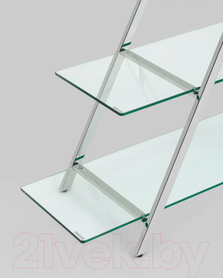 Стеллаж Stool Group Гейт / EDCS-006 (прозрачное стекло/сталь серебристый)