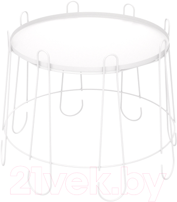 Журнальный столик Sheffilton SHT-CT6-2 (белый муар) - фото