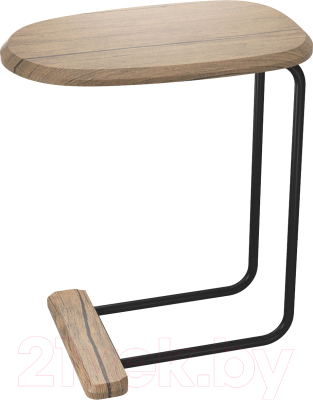 Приставной столик Sheffilton SHT-CT23 (черный муар/лесной орех) - фото