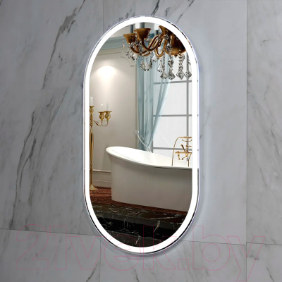 Зеркало Пекам Iva 1 45x90 / Iva1-45x90B (с подсветкой и бесконтактным сенсором)